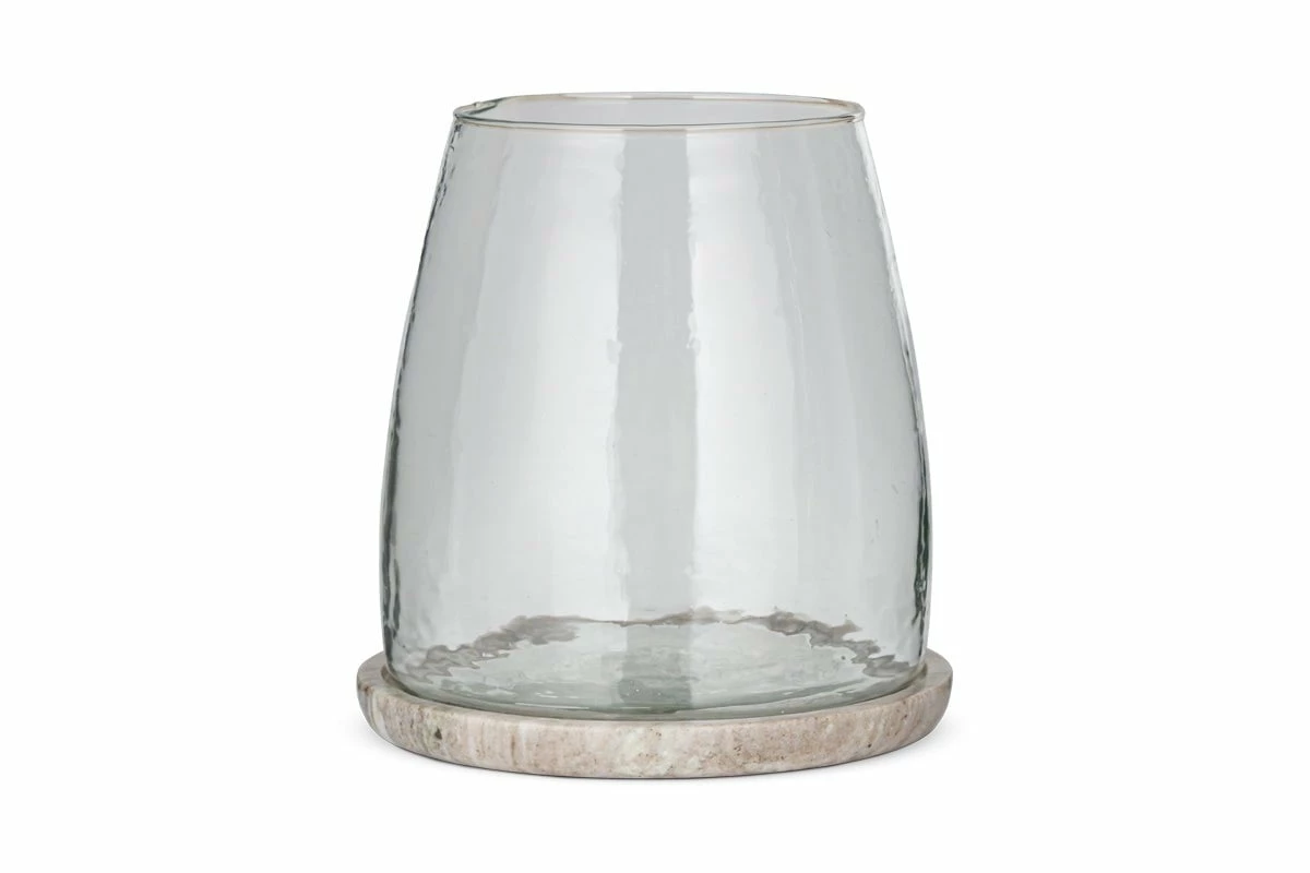 Sikkim Marble & Recycled Glass Lantern - Clear 9 Sikkim Marble & Recycled Glass Lantern - Clear - Image 7