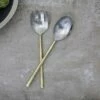 Sirkali Salad Server Set - Brushed Gold (Set Of 2) -furniture Sales Store nkuku sirkali brushed gold salad servers 5055672461715 12150987915362