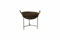 Reclaimed Iron Kadai With Grill - Small -furniture Sales Store nkuku small reclaimed iron kadai with grill 5055672469728 31201748222128