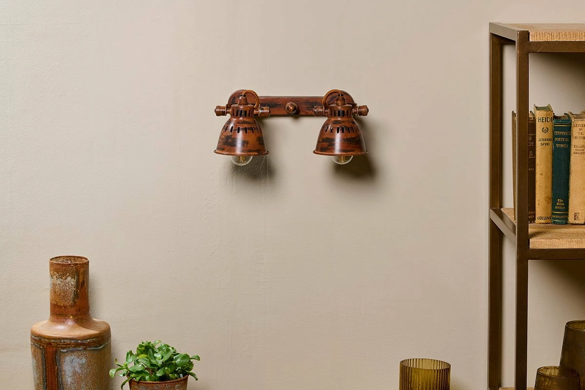 Tubu Brass Double Spot Light - Rust 5 Tubu Brass Double Spot Light - Rust - Image 3