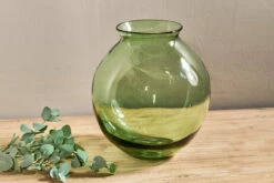 Vanita Glass Vase - Green - Wide -furniture Sales Store nkuku vanita glass vase green wide 5055672419778 32810352410800