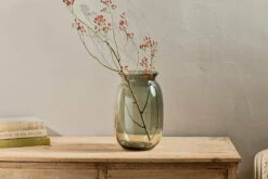 Vanita Glass Vase - Smoke - Tall