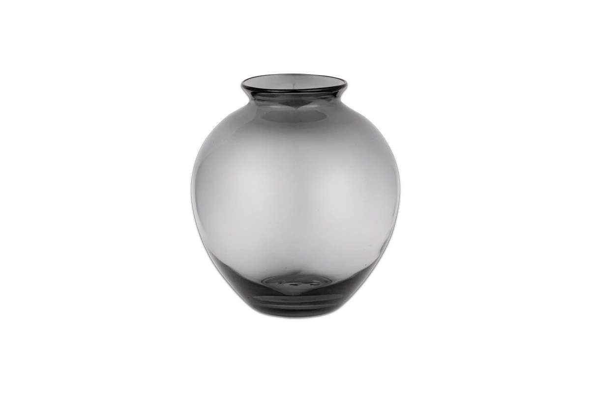 Vanita Glass Vase - Smoke - Wide 7 Vanita Glass Vase - Smoke - Wide - Image 5
