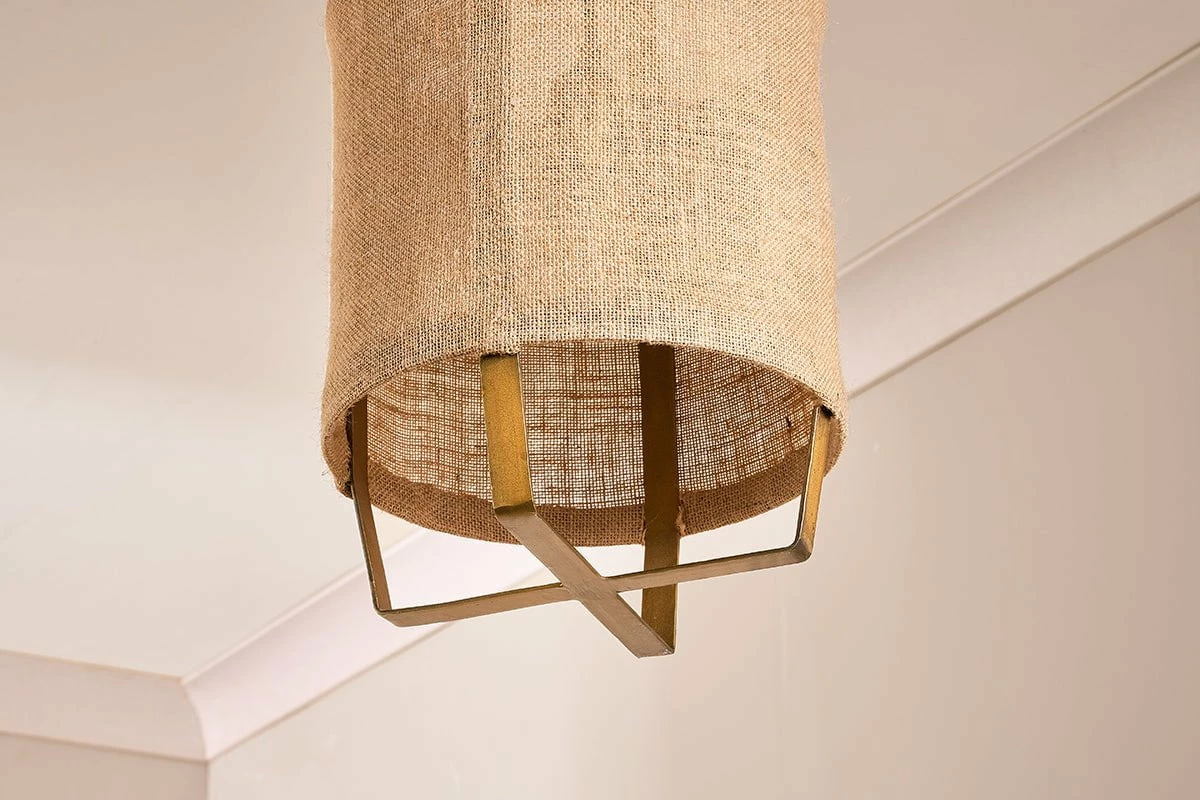 Vedalai Jute And Metal Frame Pendant - Small 6 Vedalai Jute And Metal Frame Pendant - Small - Image 4