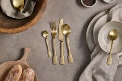 Veeta Cutlery Set - Brushed Gold (Set Of 16)