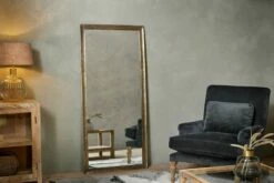Yadur Full Length Mirror - Antique Brass