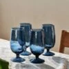 Yala Hammered Glass - Indigo (Set Of 4) -furniture Sales Store nkuku yala glass indigo set of 4 5055672410881 31010185216176