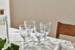 Yala Hammered Wine Glass - Clear Glass (Set Of 4)