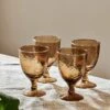 Yala Hammered Wine Glass - Smoke Brown (Set Of 4) -furniture Sales Store nkuku yala wine glass smoke brown set of 4 5055672410812 31010172305584