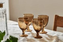 Yala Hammered Wine Glass - Smoke Brown (Set Of 4)