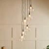 Ziva Statement Recycled Glass Cluster Pendant - Clear -furniture Sales Store nkuku ziva statement recycled glass cluster pendant clear 5055672419372 32810429546672